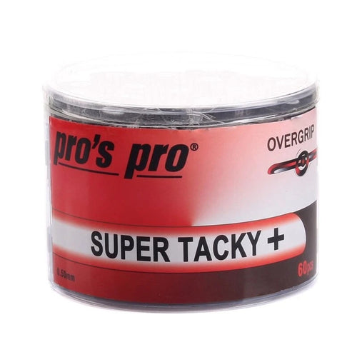 5 x Pro's Pro Super Tacky + Overgrips Black 0.50mm for Pickleball, Padel, etc